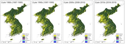 Spatiotemporal approach for estimating potential CO2 sequestration by reforestation in the Korean Peninsula